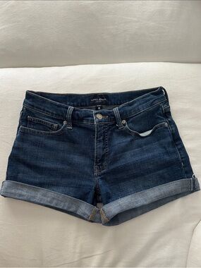 Lucky Brand Dark Indigo Roll-Cuff Denim Shorts